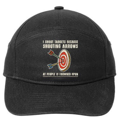 Archery Archer Funny Bowman Bow Archer 7-Panel Snapback Hat