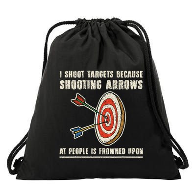Archery Archer Funny Bowman Bow Archer Drawstring Bag