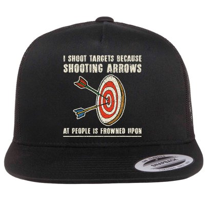 Archery Archer Funny Bowman Bow Archer Flat Bill Trucker Hat