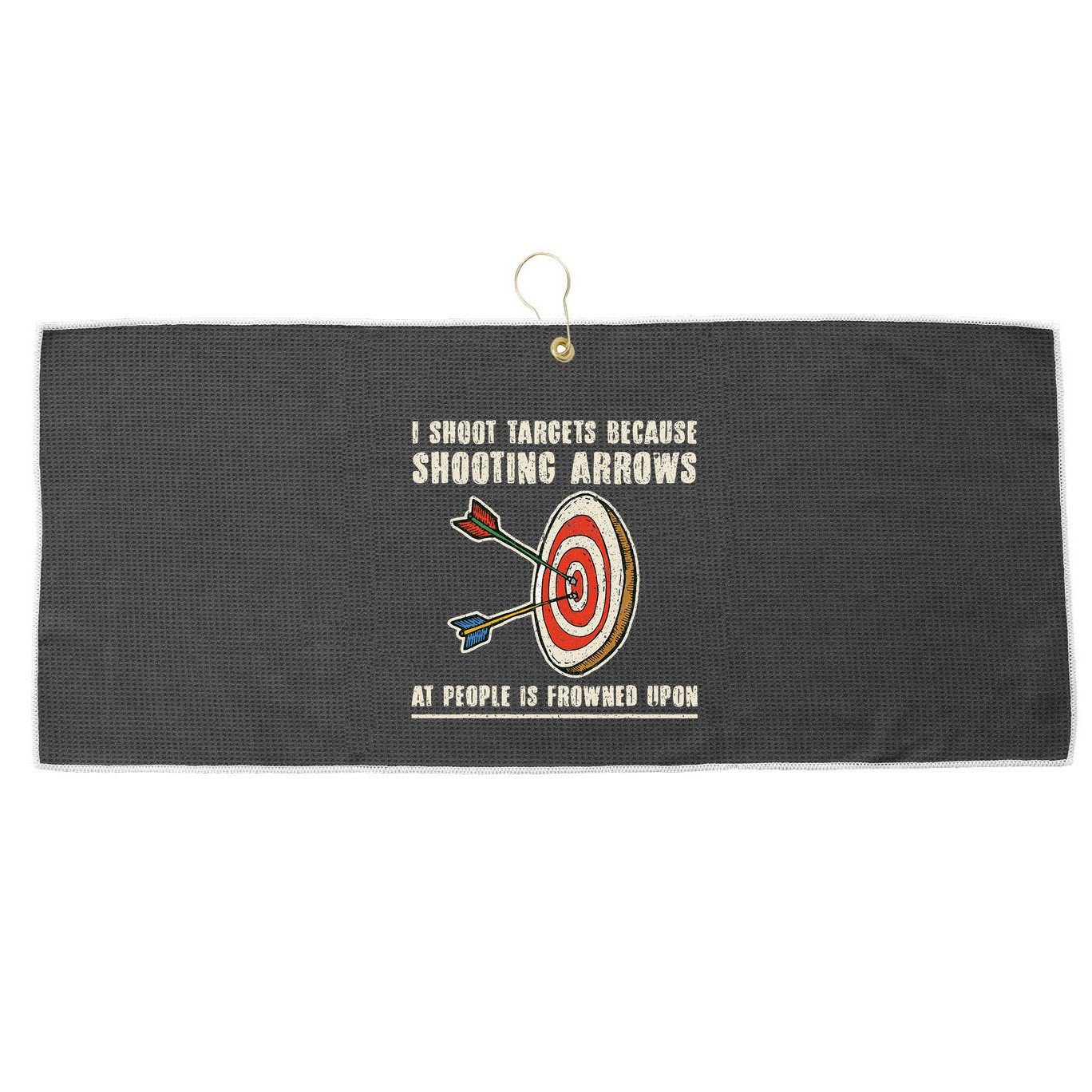 Archery Archer Funny Bowman Bow Archer Large Microfiber Waffle Golf Towel