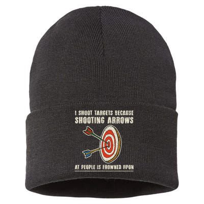 Archery Archer Funny Bowman Bow Archer Sustainable Knit Beanie