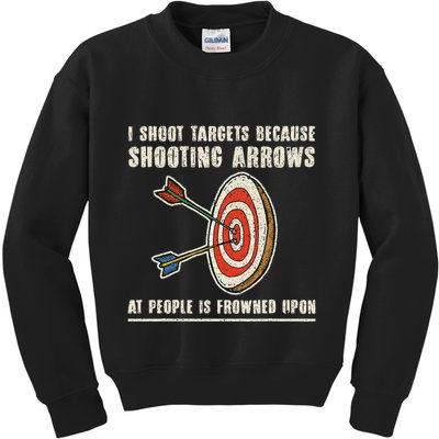 Archery Archer Funny Bowman Bow Archer Kids Sweatshirt