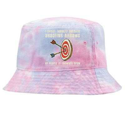 Archery Archer Funny Bowman Bow Archer Tie-Dyed Bucket Hat