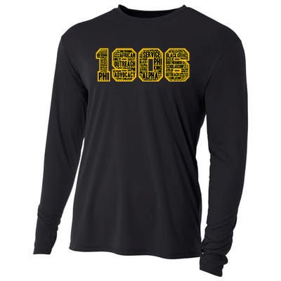 Alpha African Fraternity Hand Sign 1906 Words Cooling Performance Long Sleeve Crew