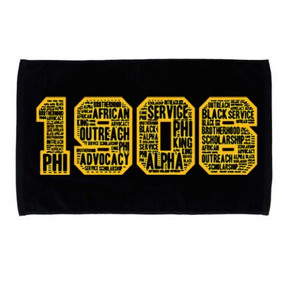 Alpha African Fraternity Hand Sign 1906 Words Microfiber Hand Towel