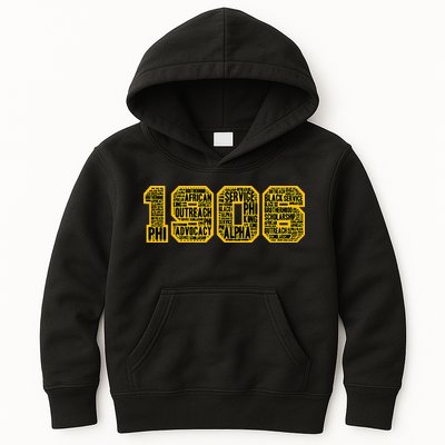 Alpha African Fraternity Hand Sign 1906 Words Kids Hoodie