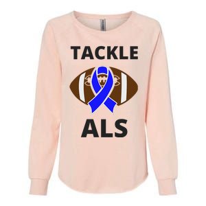 ALS Awareness Football Tackle Womens California Wash Sweatshirt