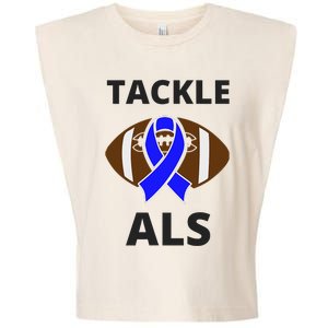 ALS Awareness Football Tackle Garment-Dyed Women's Muscle Tee