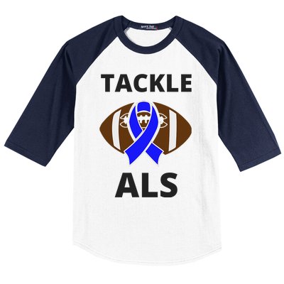 ALS Awareness Football Tackle Baseball Sleeve Shirt