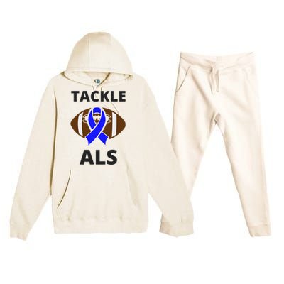 ALS Awareness Football Tackle Premium Hooded Sweatsuit Set