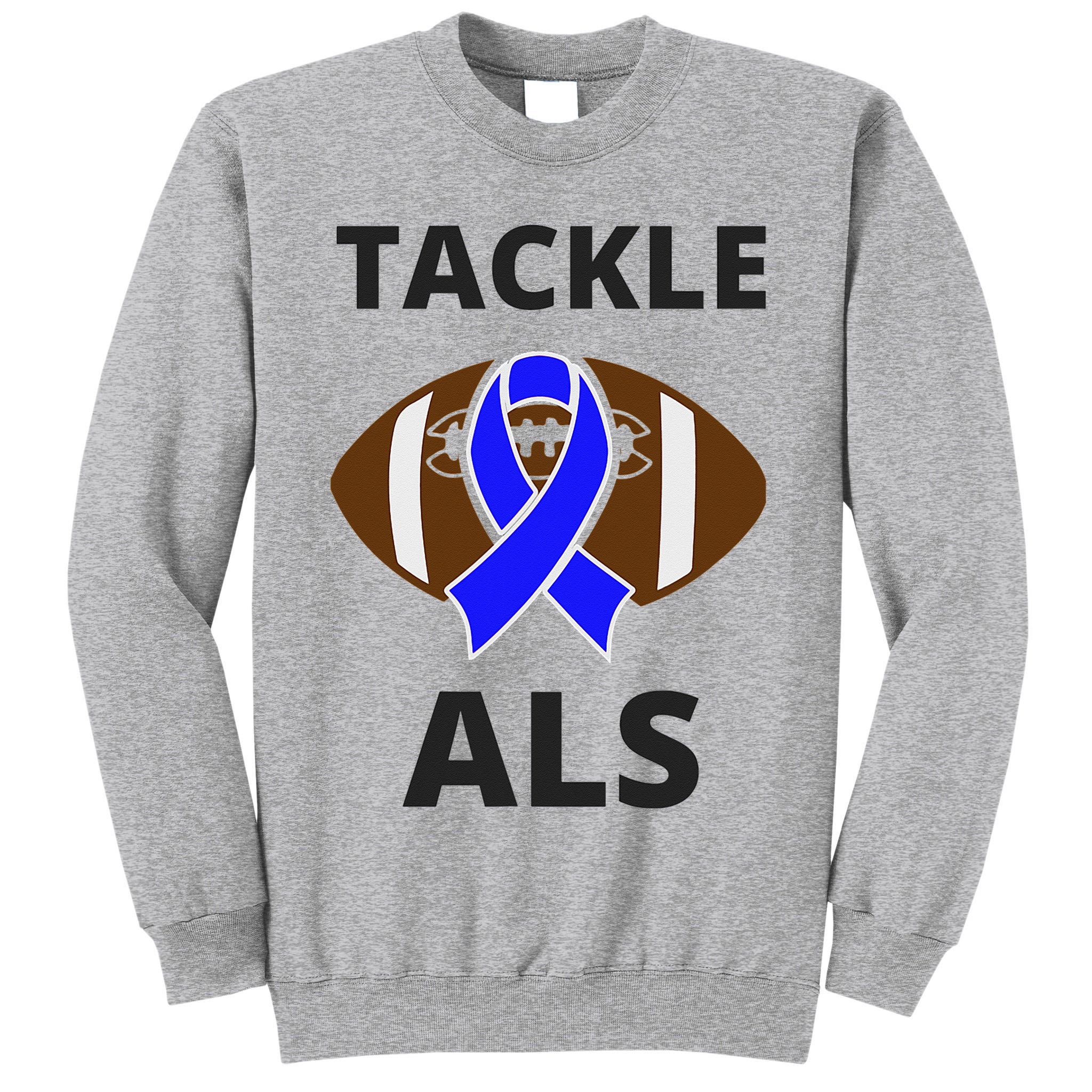 ALS Awareness Football Tackle Tall Sweatshirt