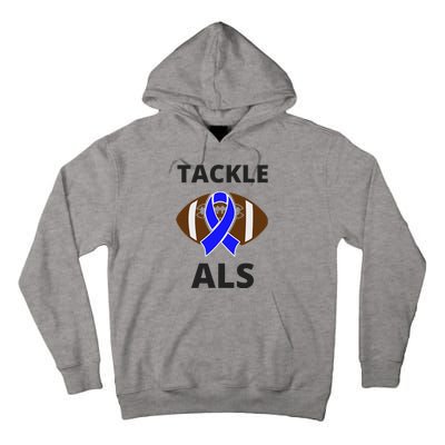 ALS Awareness Football Tackle Tall Hoodie