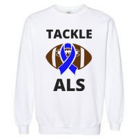 ALS Awareness Football Tackle Garment-Dyed Sweatshirt