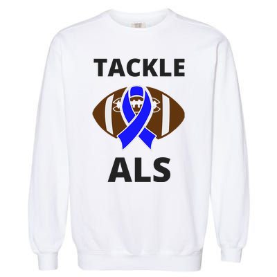 ALS Awareness Football Tackle Garment-Dyed Sweatshirt