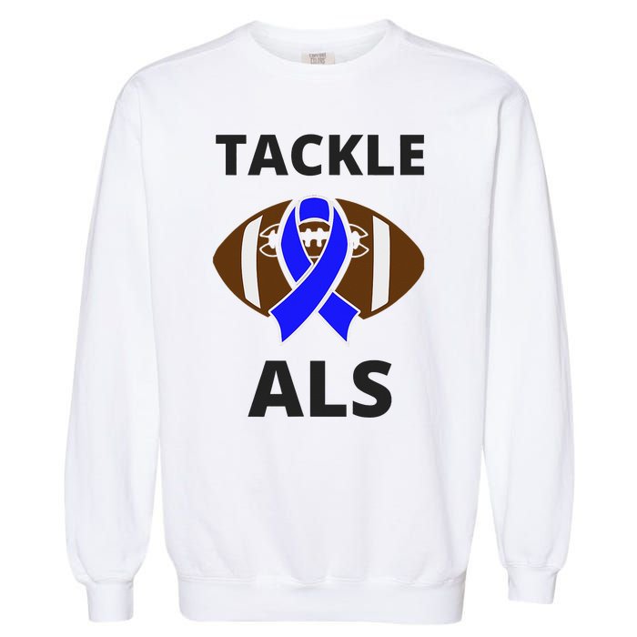 ALS Awareness Football Tackle Garment-Dyed Sweatshirt