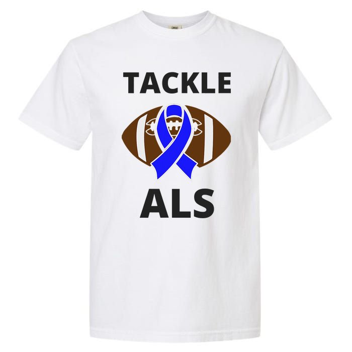 ALS Awareness Football Tackle Garment-Dyed Heavyweight T-Shirt