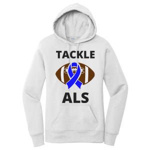 ALS Awareness Football Tackle Women's Pullover Hoodie