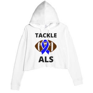 ALS Awareness Football Tackle Crop Fleece Hoodie