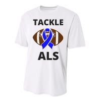 ALS Awareness Football Tackle Performance Sprint T-Shirt