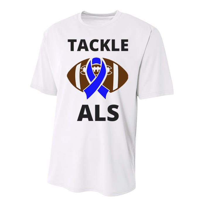 ALS Awareness Football Tackle Performance Sprint T-Shirt