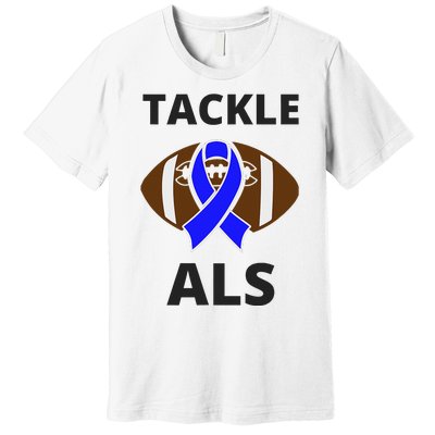 ALS Awareness Football Tackle Premium T-Shirt