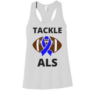 ALS Awareness Football Tackle Women's Racerback Tank