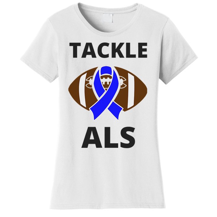 ALS Awareness Football Tackle Women's T-Shirt