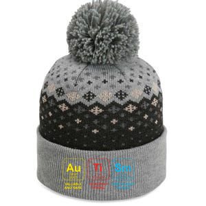 Autism Awareness Funny Elements Periodic Table Asd Gift The Baniff Cuffed Pom Beanie