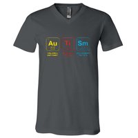 Autism Awareness Funny Elements Periodic Table Asd Gift V-Neck T-Shirt