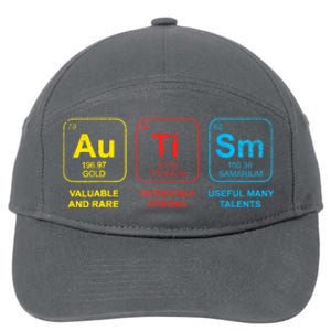 Autism Awareness Funny Elements Periodic Table Asd Gift 7-Panel Snapback Hat