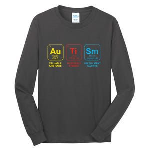 Autism Awareness Funny Elements Periodic Table Asd Gift Tall Long Sleeve T-Shirt