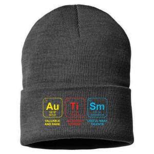 Autism Awareness Funny Elements Periodic Table Asd Gift Sustainable Knit Beanie