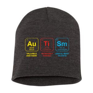 Autism Awareness Funny Elements Periodic Table Asd Gift Short Acrylic Beanie