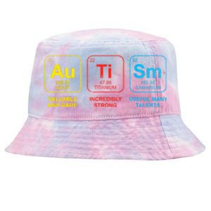 Autism Awareness Funny Elements Periodic Table Asd Gift Tie-Dyed Bucket Hat