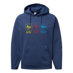 Autism Awareness Funny Elements Periodic Table Asd Gift Performance Fleece Hoodie