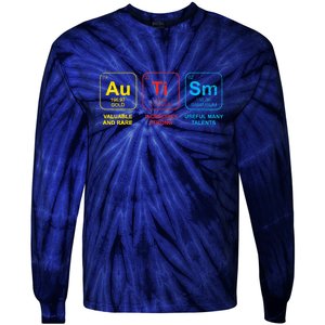 Autism Awareness Funny Elements Periodic Table Asd Gift Tie-Dye Long Sleeve Shirt