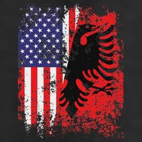 Albanian American Flag Patriotic Usa Albania Flag Beanie