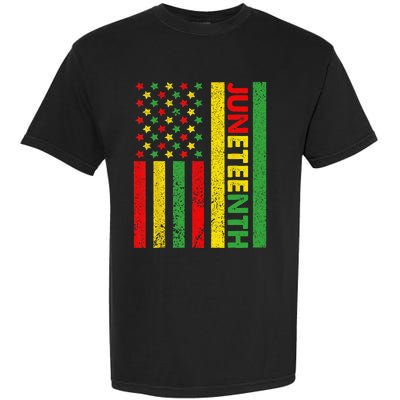 African American Flag Juneteenth Garment-Dyed Heavyweight T-Shirt