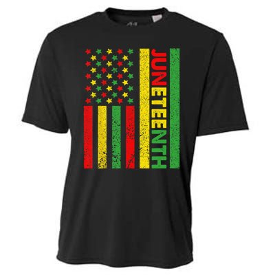 African American Flag Juneteenth Cooling Performance Crew T-Shirt