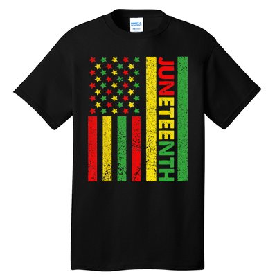 African American Flag Juneteenth Tall T-Shirt