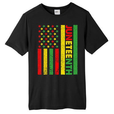 African American Flag Juneteenth Tall Fusion ChromaSoft Performance T-Shirt