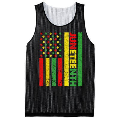 African American Flag Juneteenth Mesh Reversible Basketball Jersey Tank