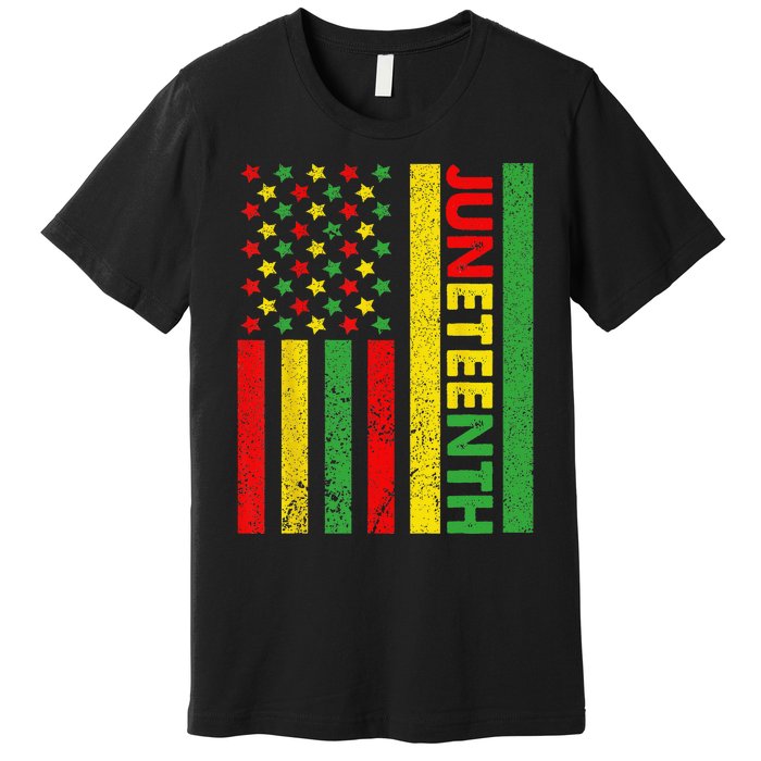 African American Flag Juneteenth Premium T-Shirt