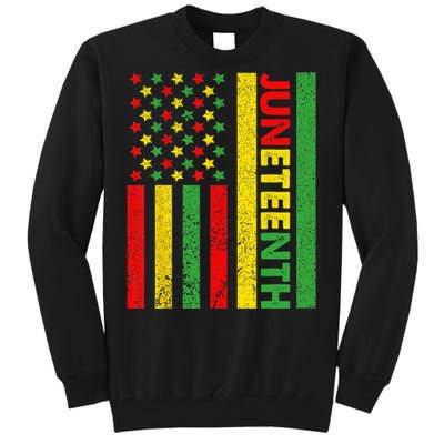 African American Flag Juneteenth Tall Sweatshirt