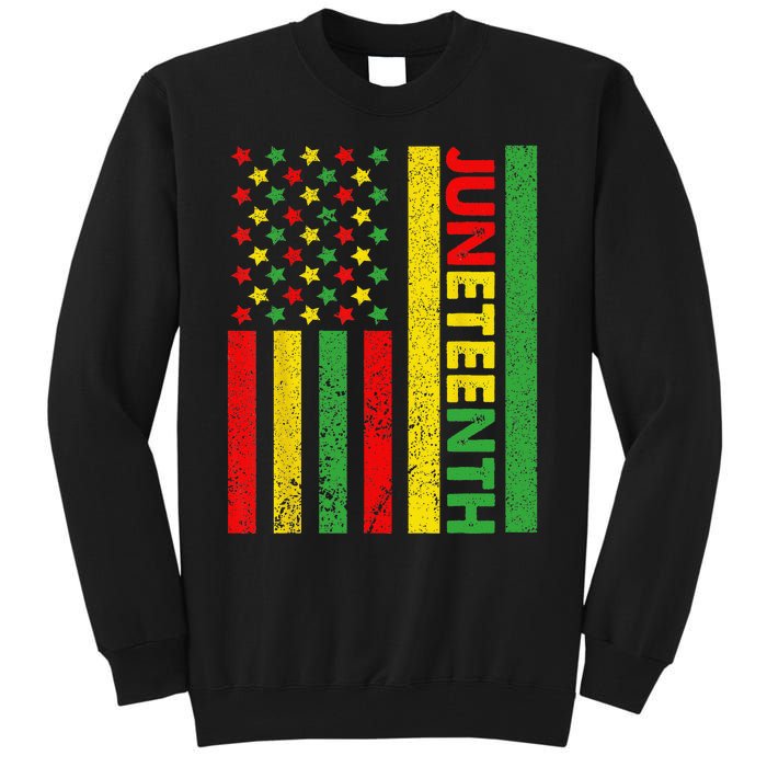 African American Flag Juneteenth Tall Sweatshirt