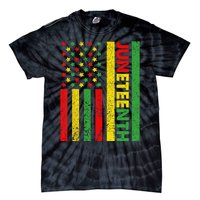 African American Flag Juneteenth Tie-Dye T-Shirt