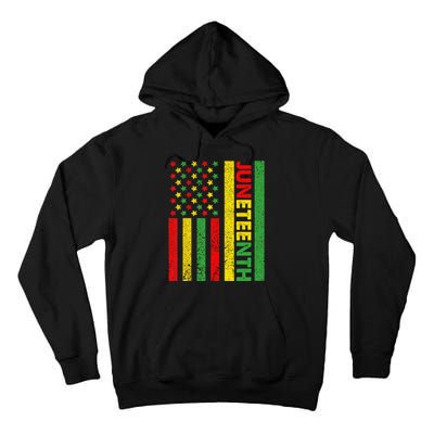 African American Flag Juneteenth Tall Hoodie