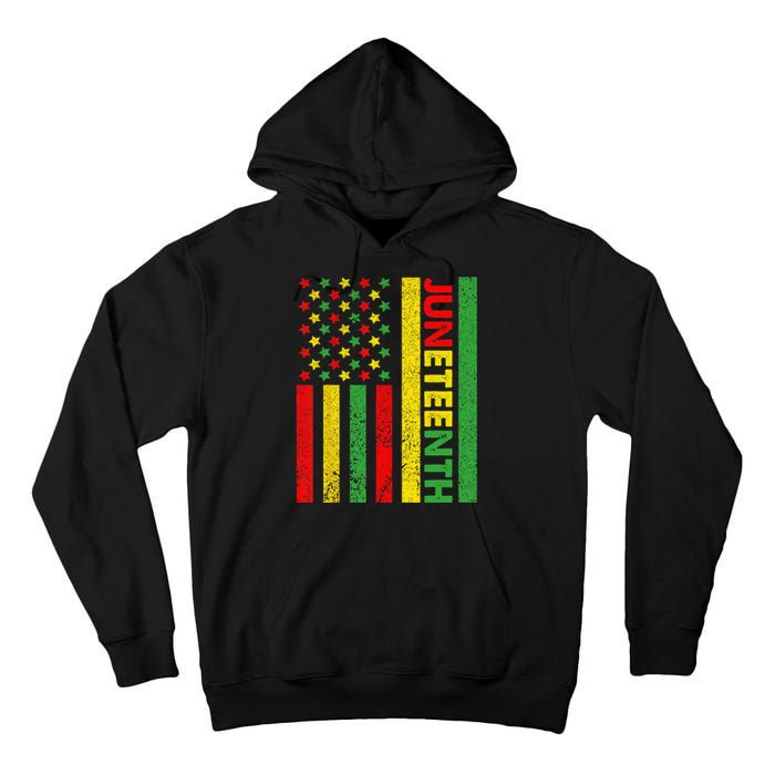 African American Flag Juneteenth Tall Hoodie