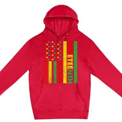 African American Flag Juneteenth Premium Pullover Hoodie