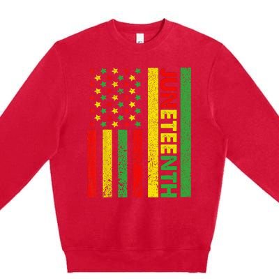 African American Flag Juneteenth Premium Crewneck Sweatshirt